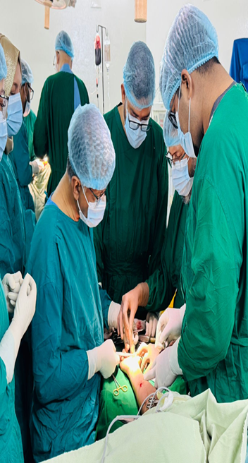 Nurse checking x-ray